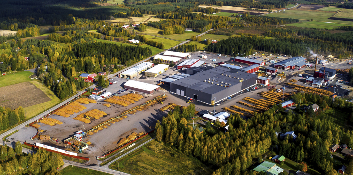 Ilmakuva: Alajärven tuotantolaitos